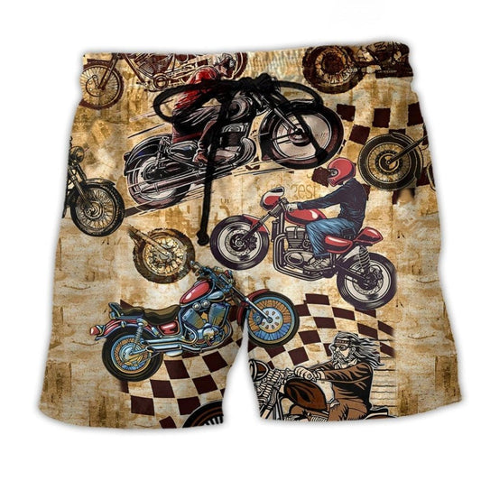 Motorcycle Motivation Rider Beach Shorts For Outdoor Adventures And Warm Weather Wardrobe