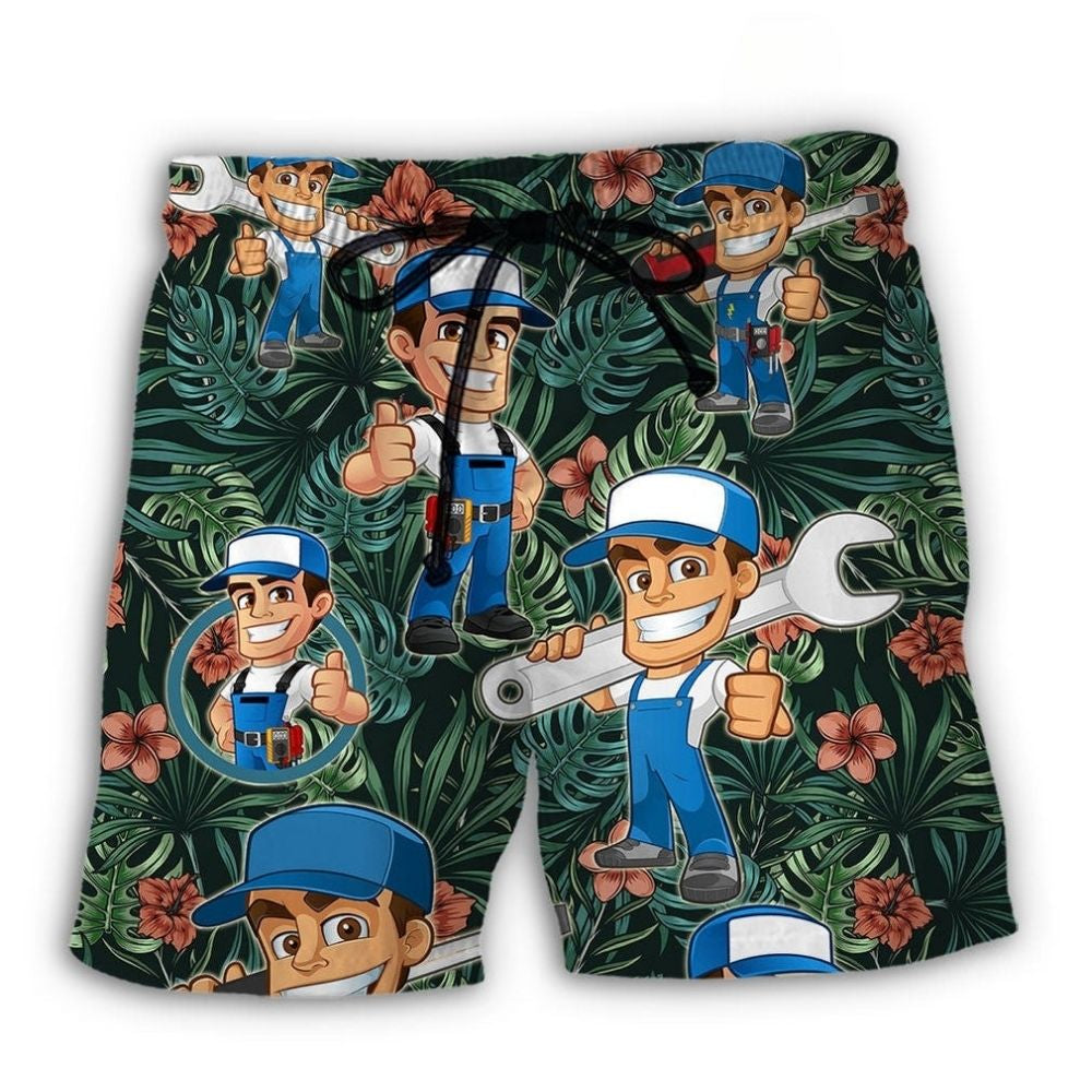 Tropical Electrician Beach Shorts For Coastal Adventures And Lightweight Summer Style