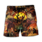 Halloween Night Pumpkin Ghost Scary Beach Shorts For Tropical Holidays And Everyday Comfort