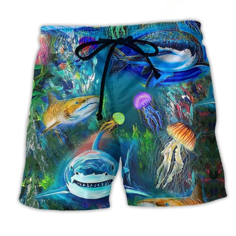 Shark Ocean Beach Shorts For Coastal Adventures And Memorable Gift Ideas