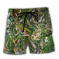 Cute Bunny Green Beach Shorts For Beach Days And Thoughtful Gift Giving
