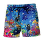 Diving Ocean Dark Beach Shorts For Casual Day Trips And Laid Back Daily Wear