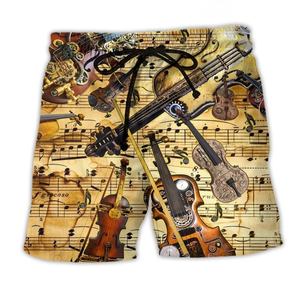 Violin Music Beach Shorts For Sunny Day Getaways And Thoughtful Gift Giving