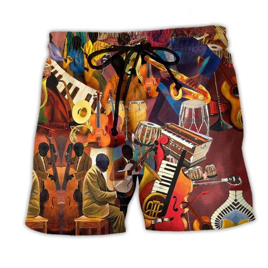 Jazz Melody Beach Shorts For Oceanfront Weekends And Flexible Everyday Wear