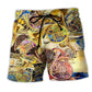 French Horn Music Beach Shorts For Oceanfront Weekends And Bright Summer Outfits