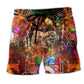Drum Music Beach Shorts For Outdoor Adventures And Laid Back Daily Wear