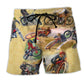 Vintage Motorcycle Beach Shorts For Coastal Road Trips And Distinctive Seasonal Style
