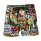 Horse Human Racing Bond Beach Shorts For Beach Days And Casual Outdoor Comfort