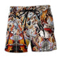 Retro Music Beach Shorts For Summer Festivals And Travel Ready Comfort