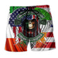 Irish Pride Skull Saint Patrick Beach Shorts For Sunny Day Getaways And Vacation Ready Style