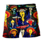Bohemian Mushroom Beach Shorts For Weekend Escapes And Relaxed Casual Style