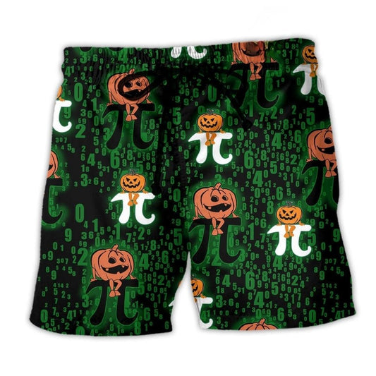 Halloween Smiling Pumpkin Beach Shorts For Summer Festivals And Weekend Casual Style