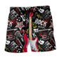 Christmas Guitar Rock Soul Beach Shorts For Weekend Escapes And Leisure And Relaxation