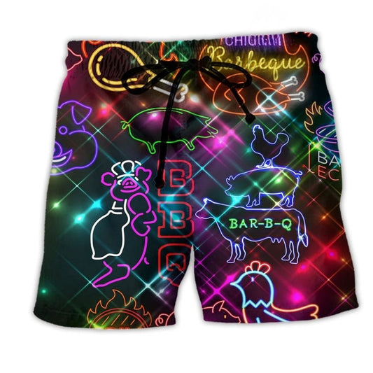 Backyard BBQ Beach Shorts For Island Escapes And Distinctive Seasonal Style
