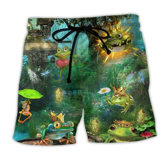 Frog Kiss Beach Shorts For Vacation Travel And Warm Weather Wardrobe