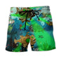 Steampunk Fish Ocean Beach Shorts For Weekend Escapes And Easygoing Coastal Style