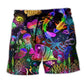 Rainbow Fish Neon Beach Shorts For Poolside Relaxation And Comfortable Resort Style