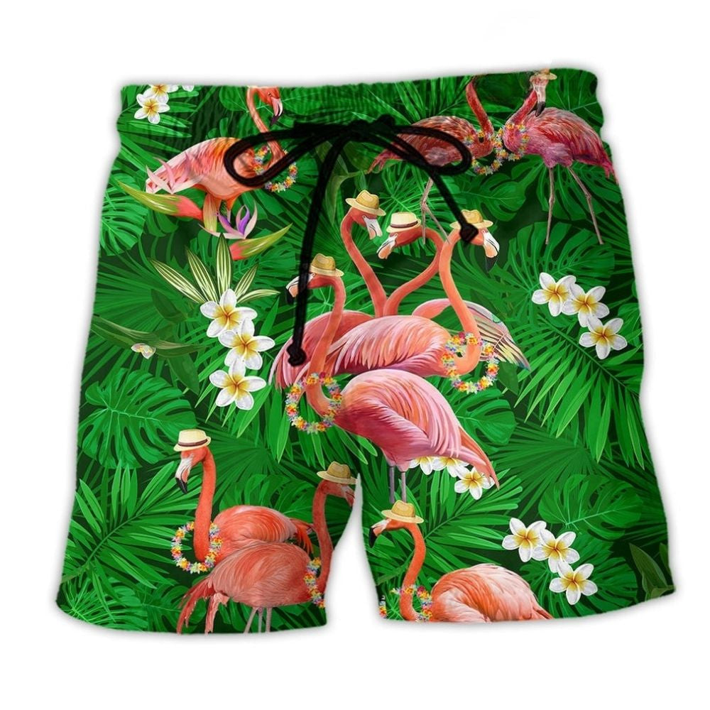 Tall Flamingo Beach Shorts For Summer Festivals And Laid Back Daily Wear
