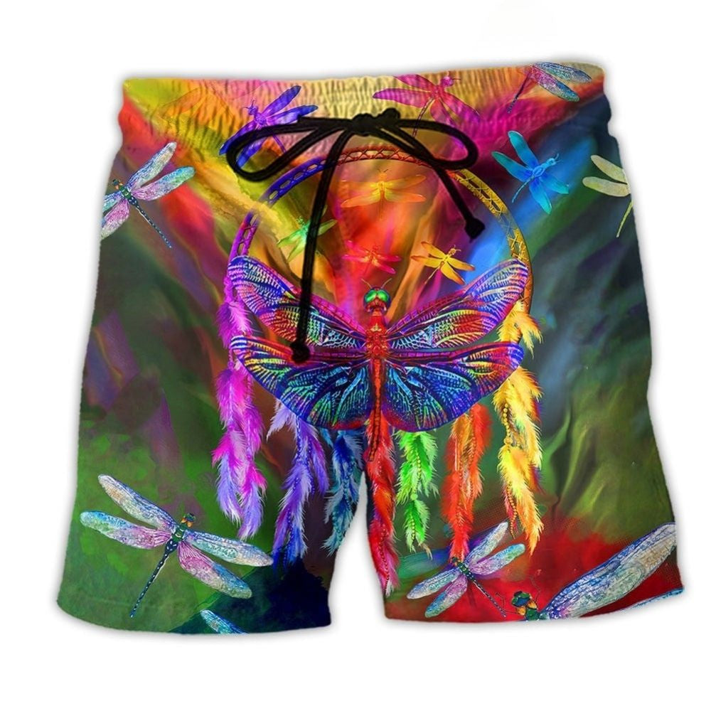 Dragonfly Dreamcatcher Beach Shorts For Casual Day Trips And Distinctive Seasonal Style