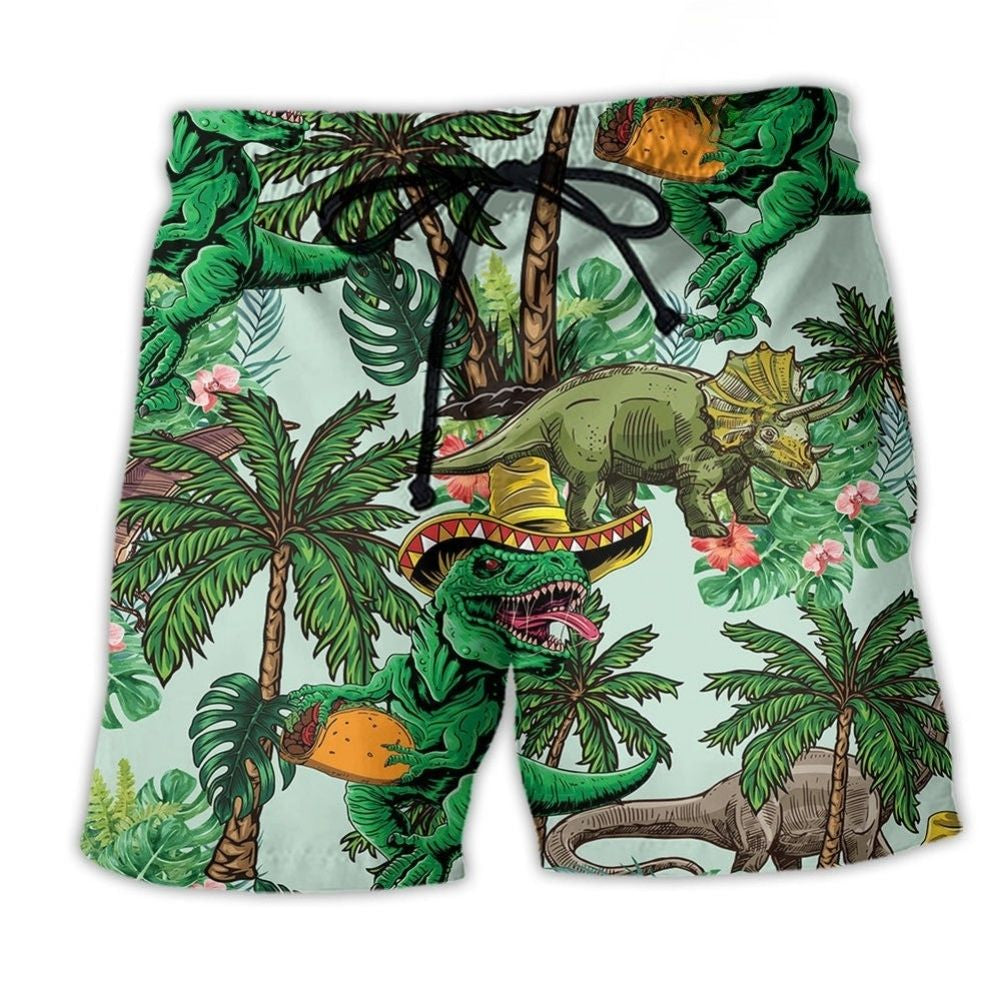 Dinosaur Summer Beach Shorts For Poolside Relaxation And Comfortable Resort Style