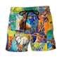 Deer Animal Nature Beach Shorts For Resort Getaways And Flexible Everyday Wear