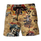 Cowboy Skull Pirate Beach Shorts For Sunny Day Getaways And Laid Back Daily Wear