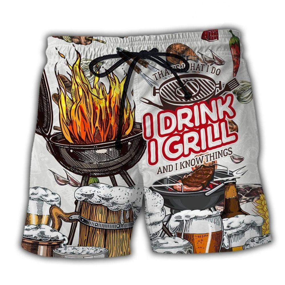 BBQ Beer Beach Shorts For Sunny Day Getaways And Distinctive Seasonal Style