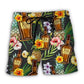 Tropical Rum Drink Beach Shorts For Tropical Holidays And Bright Summer Outfits