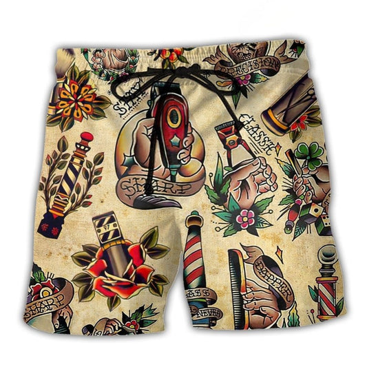 Barber Sharp Vintage Beach Shorts For Island Escapes And Everyday Comfort