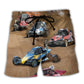 Autocross Racing Car Beach Shorts For Vacation Travel And Comfortable Daily Wear