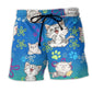 Cat Companionship Beach Shorts For Warm Weather Outings And Vacation Ready Style
