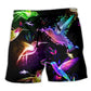 Hummingbird Night Flight Beach Shorts For Weekend Escapes And Distinctive Seasonal Style