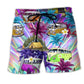Bohemian Van Tropical Coconut Travel Beach Shorts For Beach Days And Vacation Ready Style
