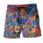 Bohemian Mushroom Beach Shorts For Resort Days And Memorable Gift Ideas