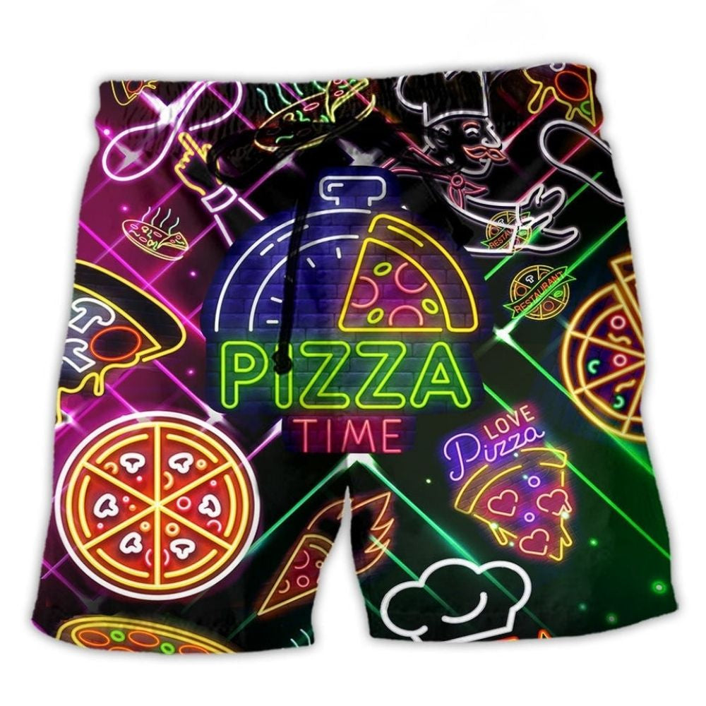Pizza Food Beach Shorts For Resort Days And Comfortable Daily Wear