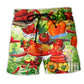 Bell Pepper Chili Food Beach Shorts For Coastal Road Trips And Vacation Ready Style