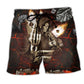 Gambling Cards Fire Game Beach Shorts For Holiday Cruises And Memorable Gift Ideas