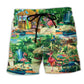 Flamingo Aloha Hi Summer Beach Shorts For Coastal Adventures And Comfortable Daily Wear