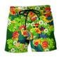 Lucky Rooster Shamrock Symbol Beach Shorts For Sunny Day Getaways And Lightweight Summer Style