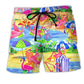 Flamingo Summer Beach Shorts For Relaxed Shoreline Days And Everyday Comfort