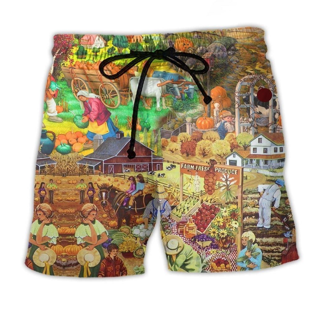 Peaceful Farmer Beach Shorts For Coastal Adventures And Casual Outdoor Comfort