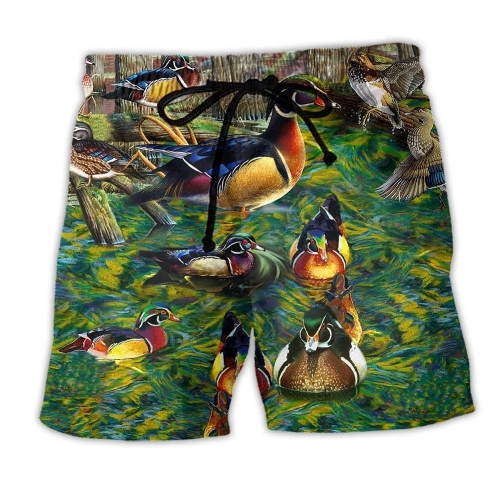 Playful Duck Beach Shorts For Weekend Escapes And Everyday Comfort