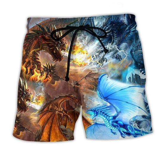 Dragon Fire Water Balance Beach Shorts For Holiday Cruises And Vacation Ready Style