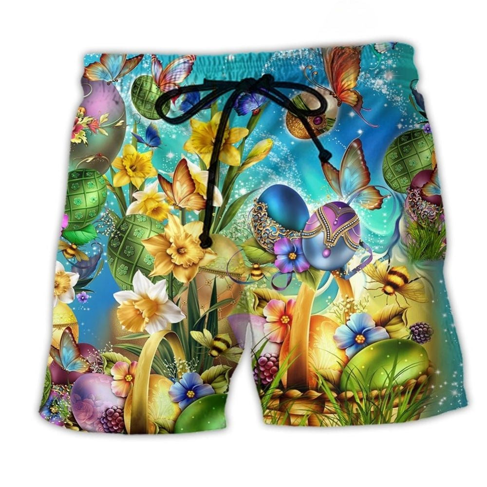 Easter Blessed Butterfly Floral Beach Shorts For Resort Days And Easygoing Coastal Style