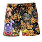 Dachshund Flower Cute Beach Shorts For Resort Getaways And Relaxed Holiday Style