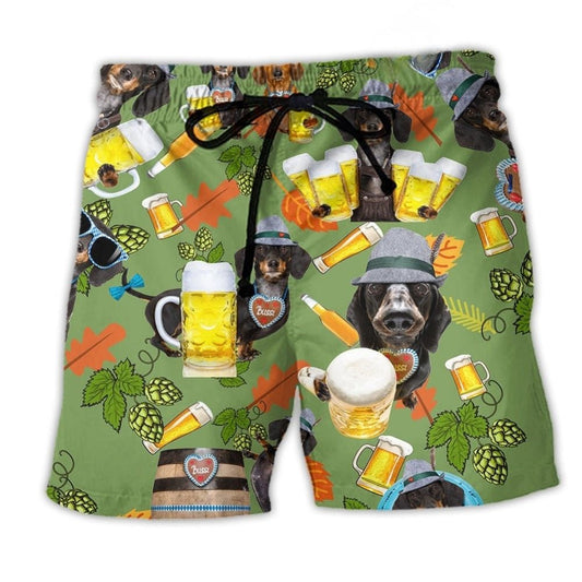 Dachshund Beer Beach Shorts For Relaxed Shoreline Days And Laid Back Daily Wear