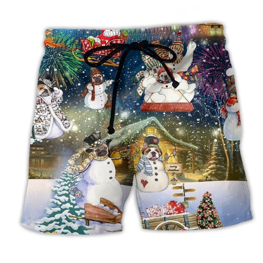 Snow Dog Christmas Beach Shorts For Relaxed Shoreline Days And Warm Weather Wardrobe
