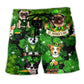 Irish Dog Green Lucky Beach Shorts For Resort Days And Distinctive Seasonal Style