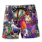 Cat Galaxy Colorful Beach Shorts For Resort Days And Weekend Casual Style