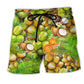 Coconut Summer Beach Shorts For Island Escapes And Distinctive Seasonal Style